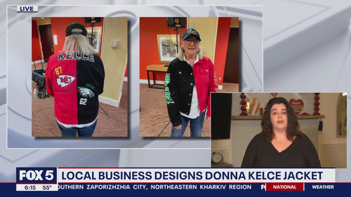 Maryland business designs Donna Kelce's split Super Bowl jacket